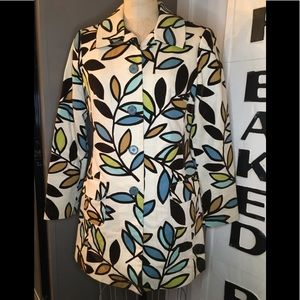 Bentley A. Velvet Leaf Pattern Jacket/Coat sz S